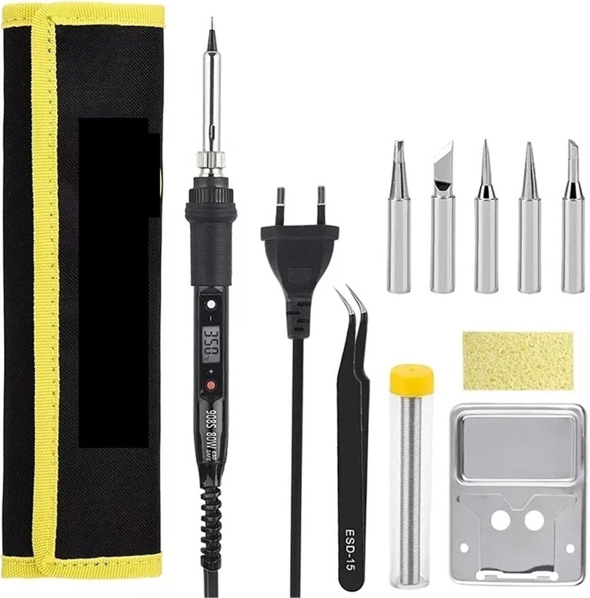 80W Electric Soldering Iron Adjustable Temperature Replaceable Soldering
