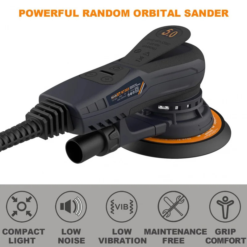 MAXXT 6&Prime; Brushless Orbital Sander 150mm Electric Sander w/ Vacuum Port