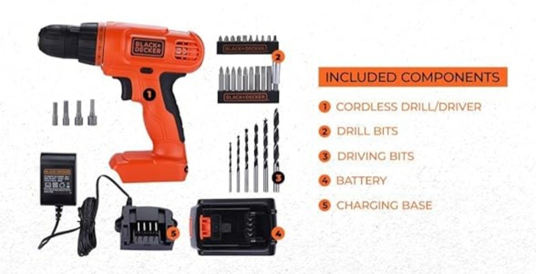 BLACK+DECKER LD120VA 20V MAX POWERCONNECT Cordless Drill With Bits
