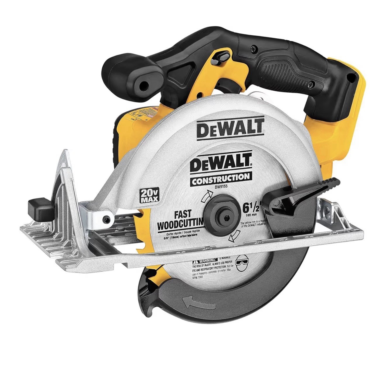 DEWALT DCS391B 20V MAX BL 6-1/2&Prime; Circular Saw (Tool Only), 5150RPM, 0-50 Degree