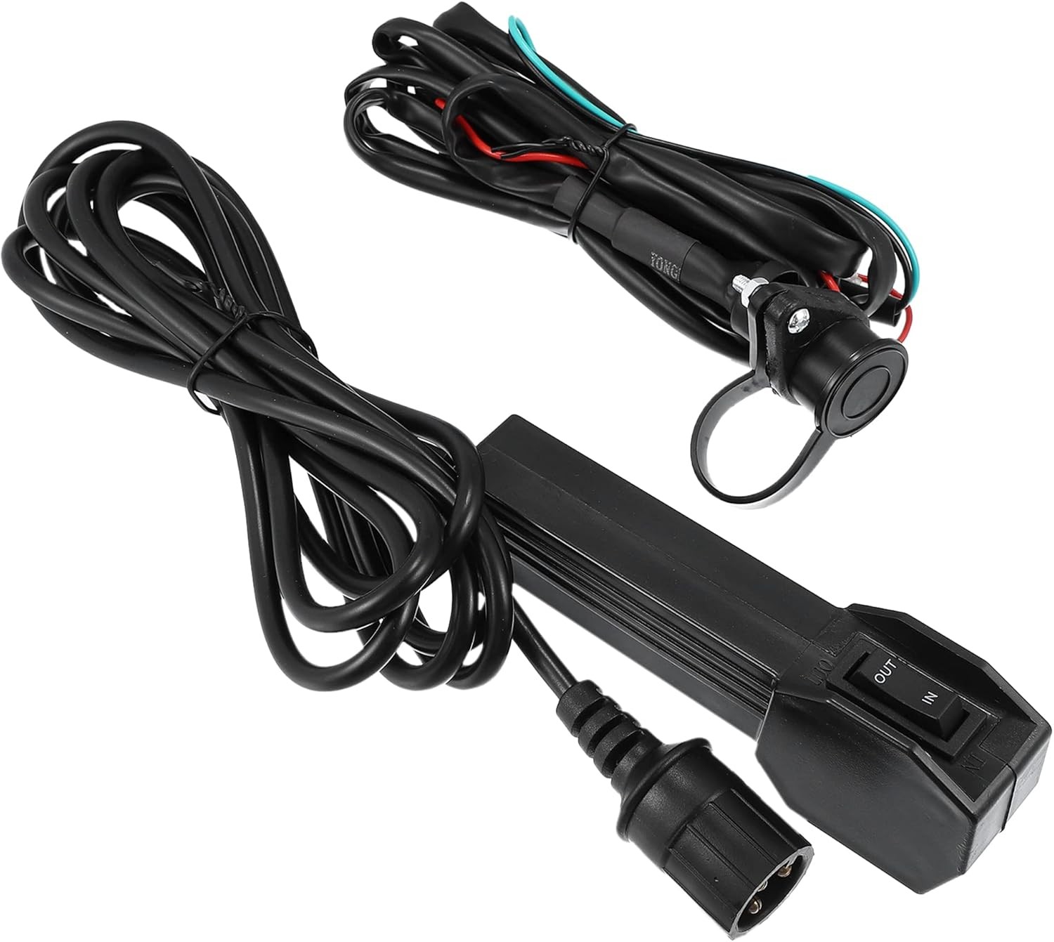 12V ATV UTV Rubber Winch Corded Hand Controller Remote Control Kit Rocker Switch