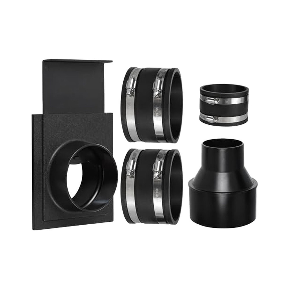 Woodshop Dust Collection Kit: 4in Damper Reducer and Flexible Couplers