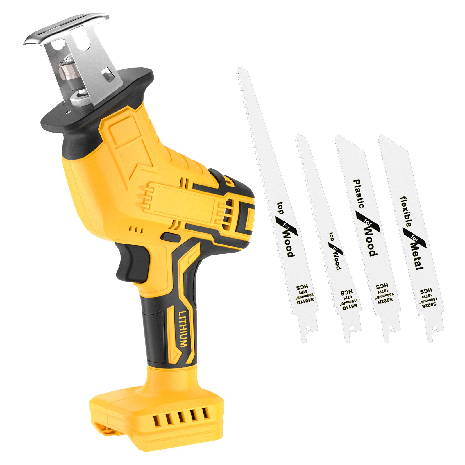 6.0Ah Battery / Cordless Reciprocating Saw For 20V DeWalt Battery With 4 Blades