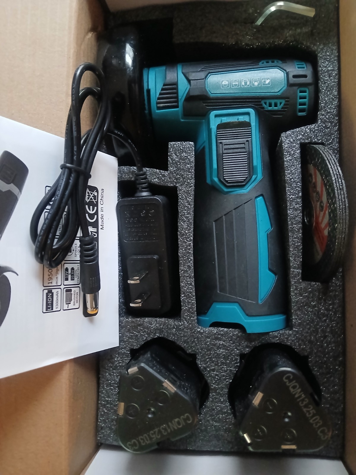 12v Mini Compact Angle Grinder 3&Prime; Cordless Cut Off 2xLi-Ion Batts 19500rpm US