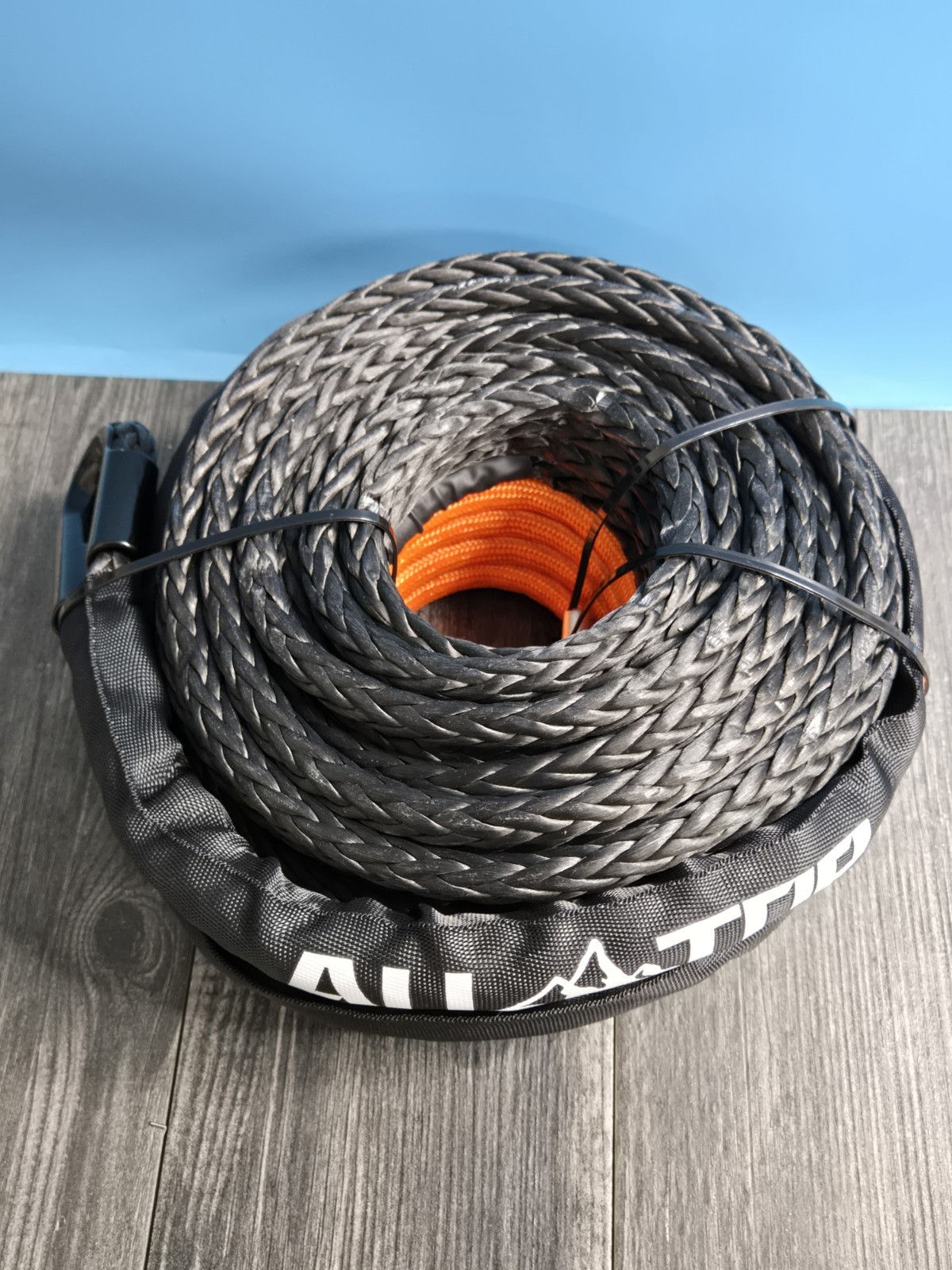 1/2in x 92ft, 31500Lbs BSR, for 12000Lbs winch Gray, Rope for SUV & Truck