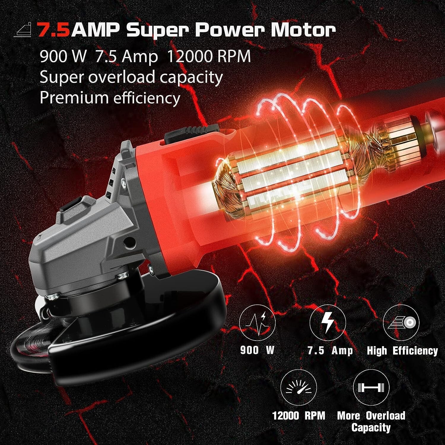 Versatile Metal and Wood Angle Grinder with Universal Size Spindle