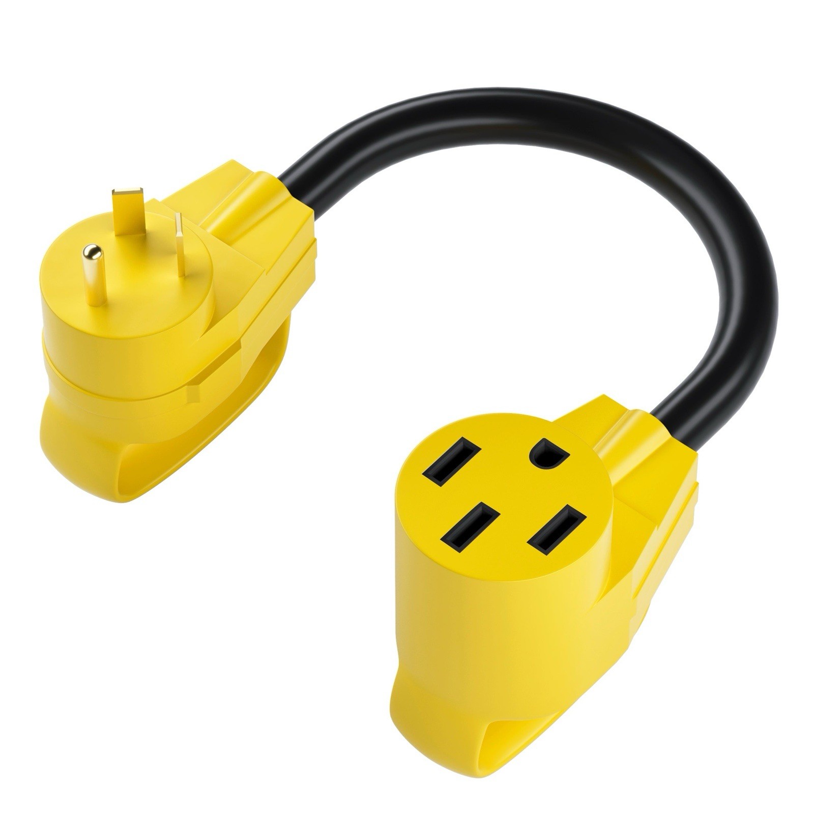 30A to 50A RV Power Adapter Cord, Camper Trailer Dogbone Plug Converter 12”