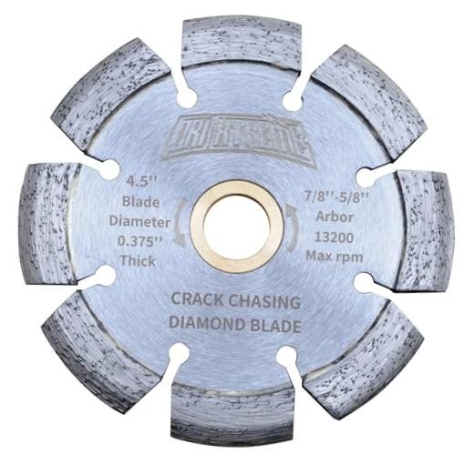 4.5&Prime; Diamond Crack Chaser Blades, 3/8&Prime; Segment Width 4.5&Prime; Diameter 0.375&Prime; Width