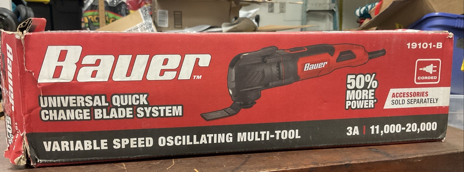 Bauer Variable Speed Corded Oscillating Multi-Tool – Item #19101-B Tool NEW