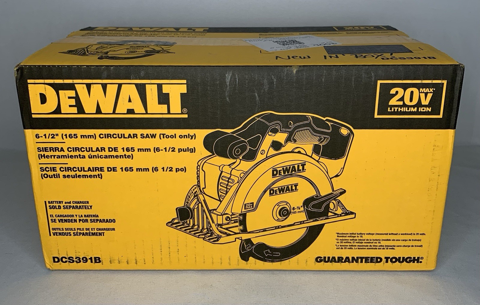 DEWALT 6-1/2&Prime; Cordless Circular Handsaw DCS391B 165 mm 20V NIB (Tool Only)