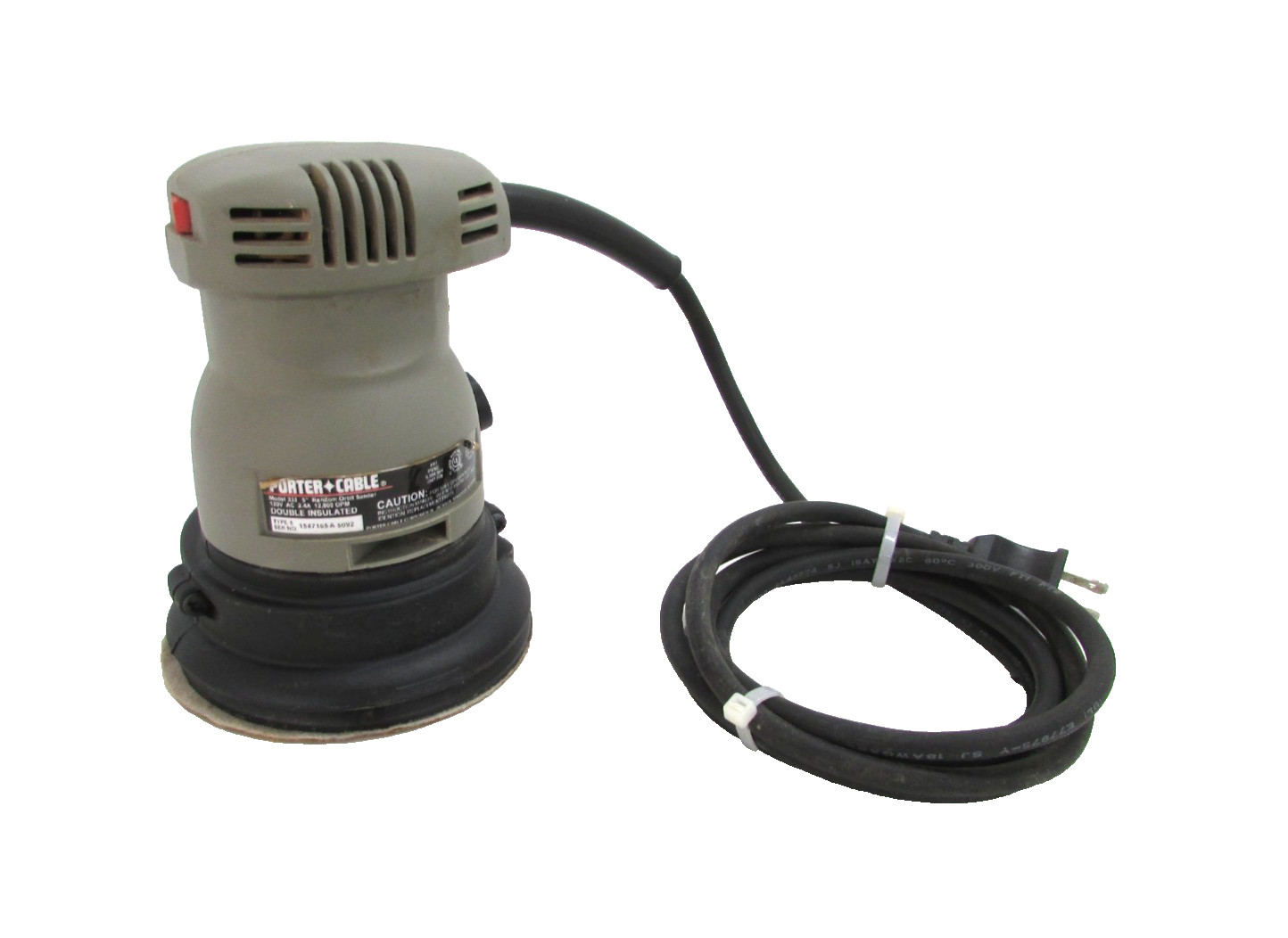 PORTER CABLE TOOLS 333 5&Prime; ORBIT SANDER, 120 V, 2.4 A, 12,000 OPM