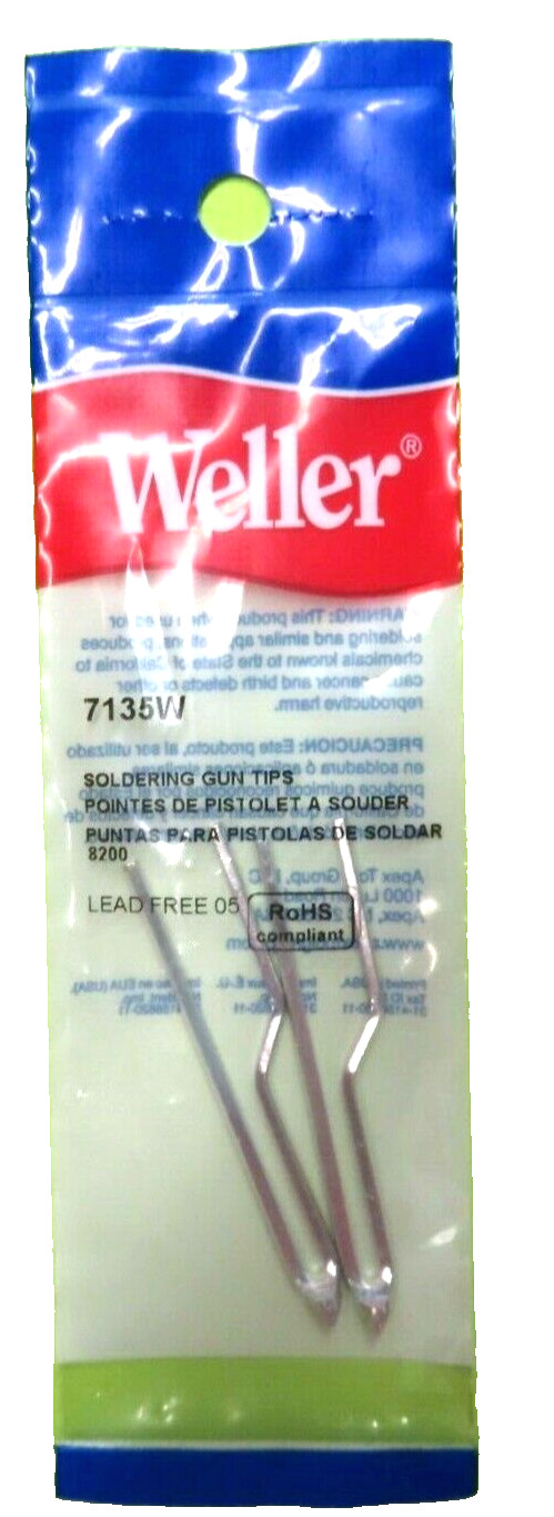 Weller 7135W #7135 Replacement Soldering Gun Tip 8200 Pack of 2 NEW