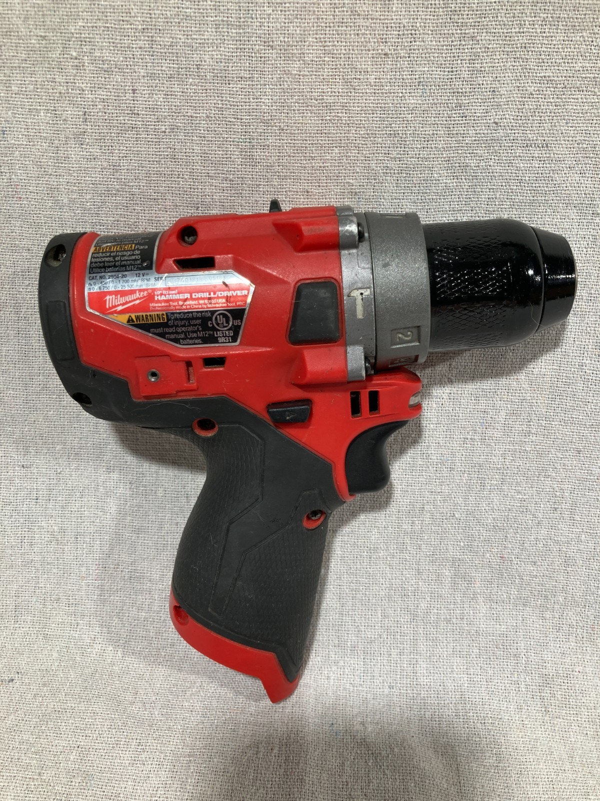 Milwaukee 2504-20 M12 12V Cordless Mini Drill/Driver/Hammer Drill – Red