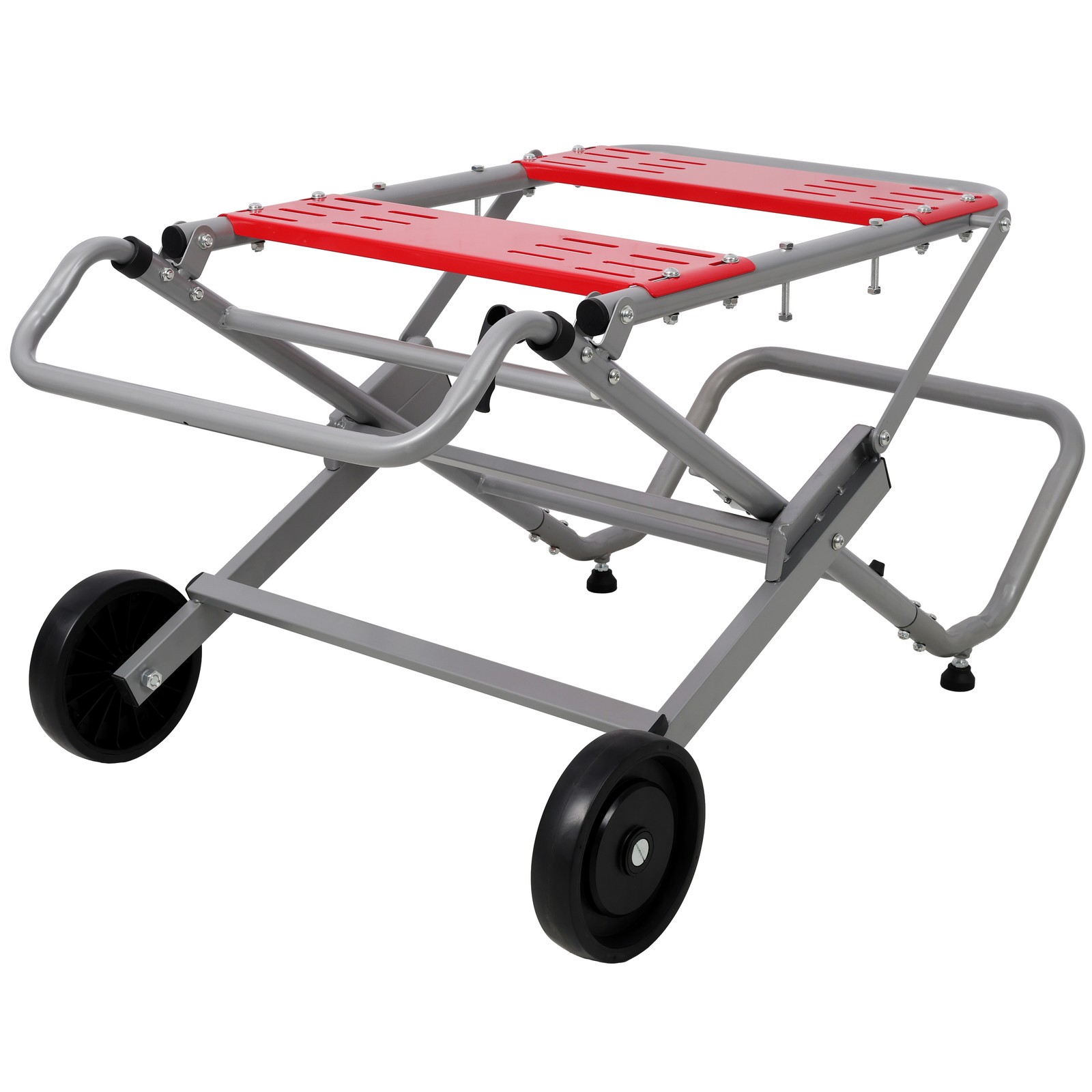 Heavy Duty Folding Table Saw Stand w/ 8&Prime; Wheels, 330Lbs Capacity