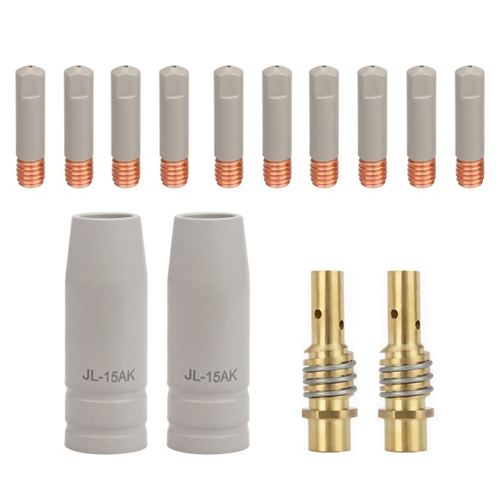 14pc Copper Welding Nozzle Kit with 15AK Insulated Coating for Industrial Use
