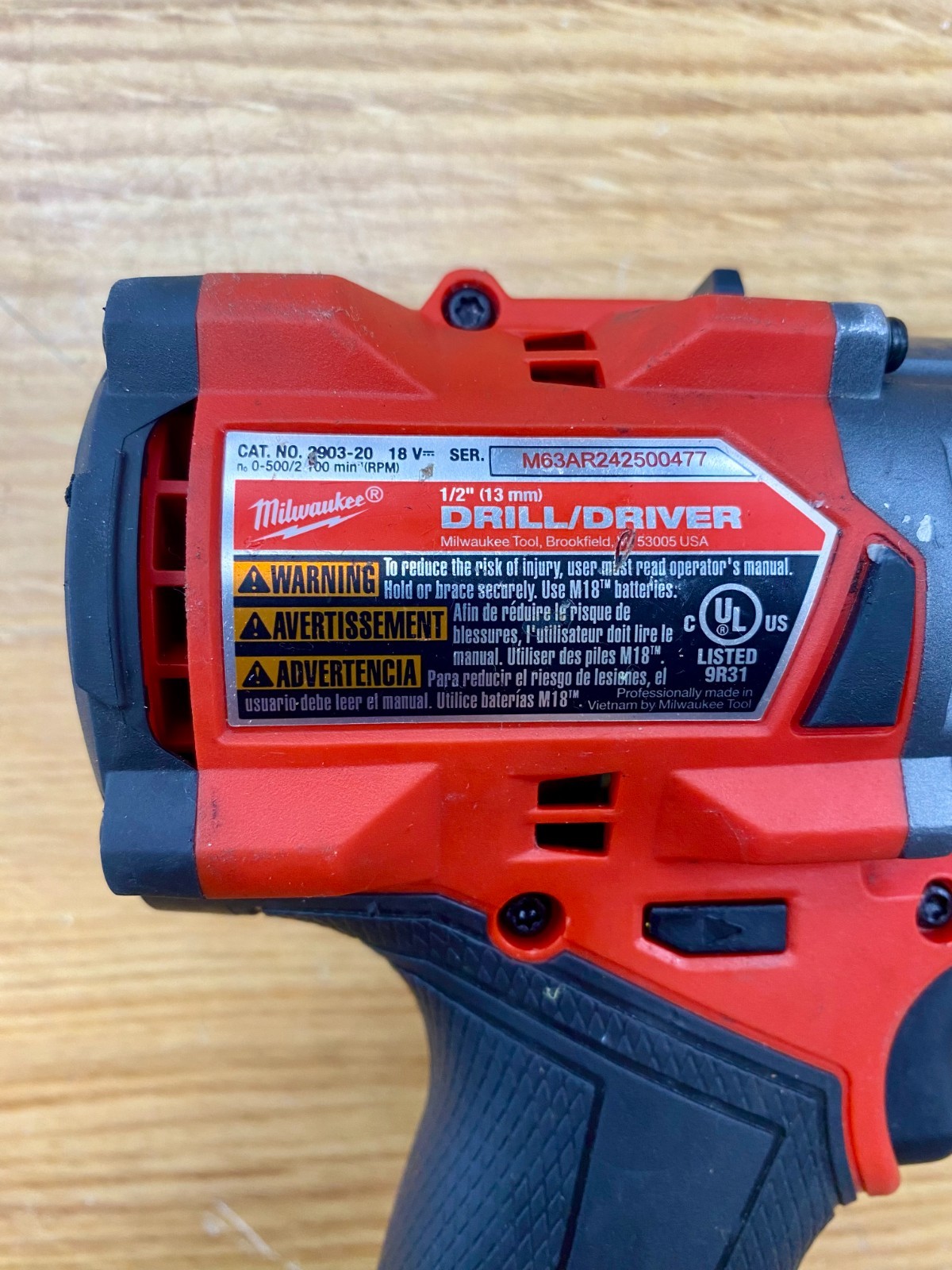 Milwaukee M18 FUEL 2903-20 18V 1/2&Prime; Drill/Driver w/ Battery & Charger