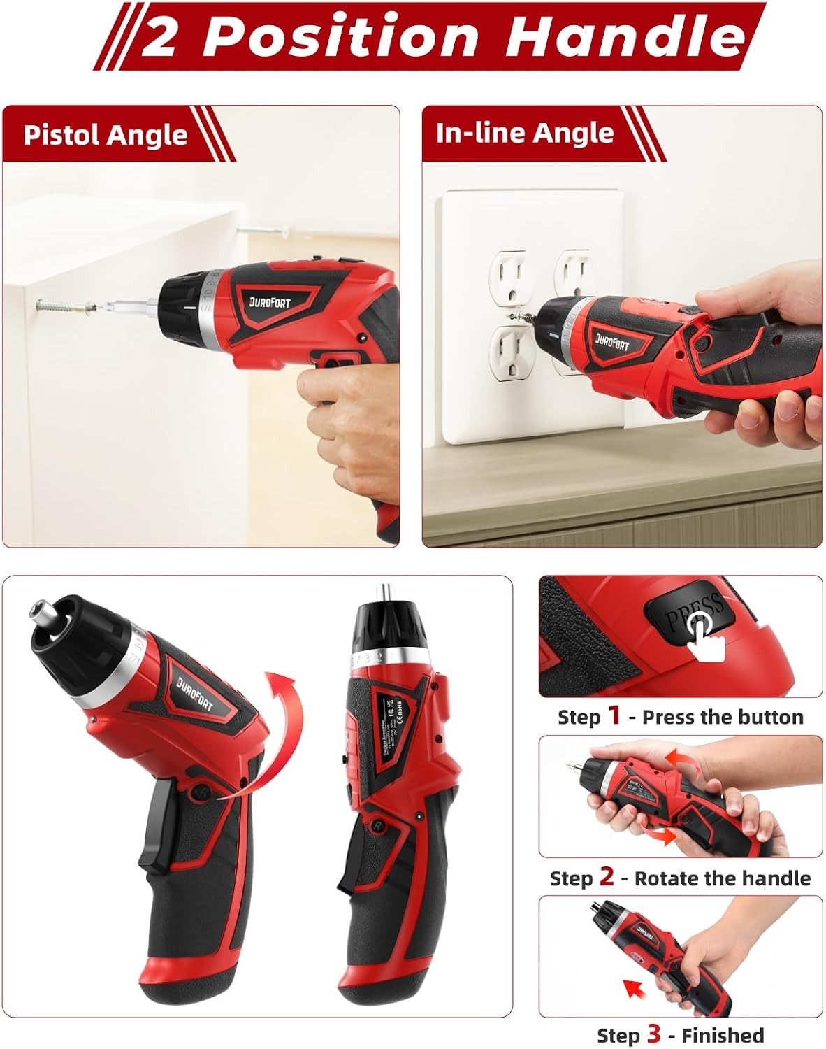 8V Cordless Electric Screwdriver Set, 10Nm, 320RPM, 89Pcs