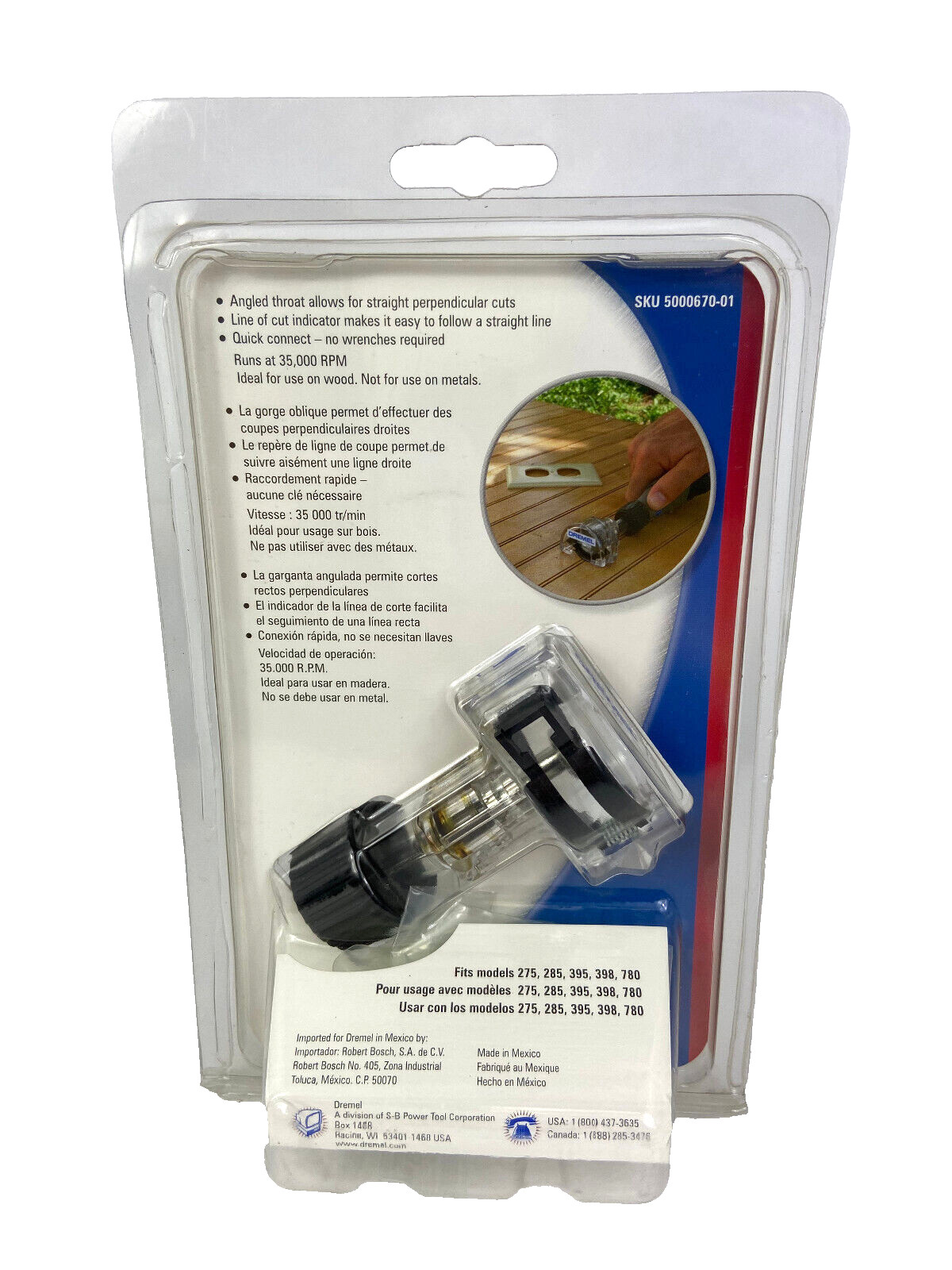 NWT Dremel 670 Mini Attachment Straight Cuts up to 1/4&Prime; Thick SKU 5000670-01