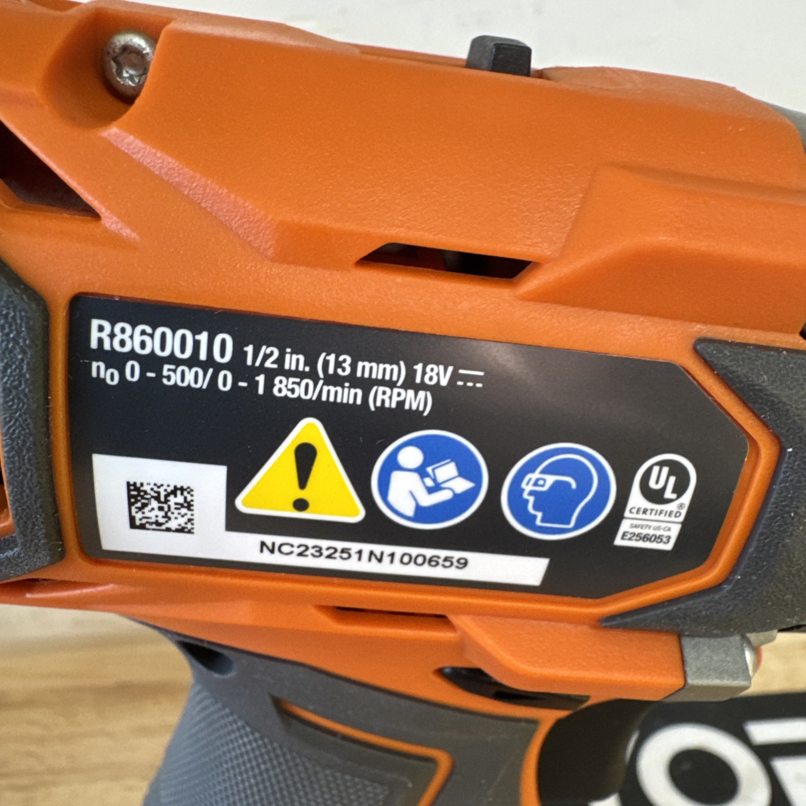 RIDGID R860010 18V Lithium-Ion Compact Drill/Driver – Orange (Tool Only)