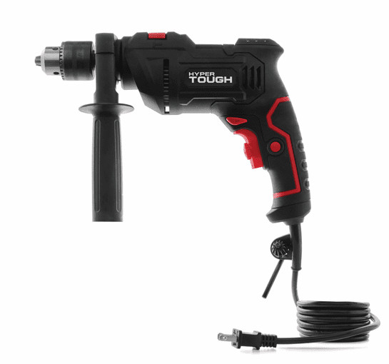 Hyper Tough 6-Amp 1/2-inch Corded Hammer Drill, Keyed Chuck, 120 Volt, 0~3000/mi