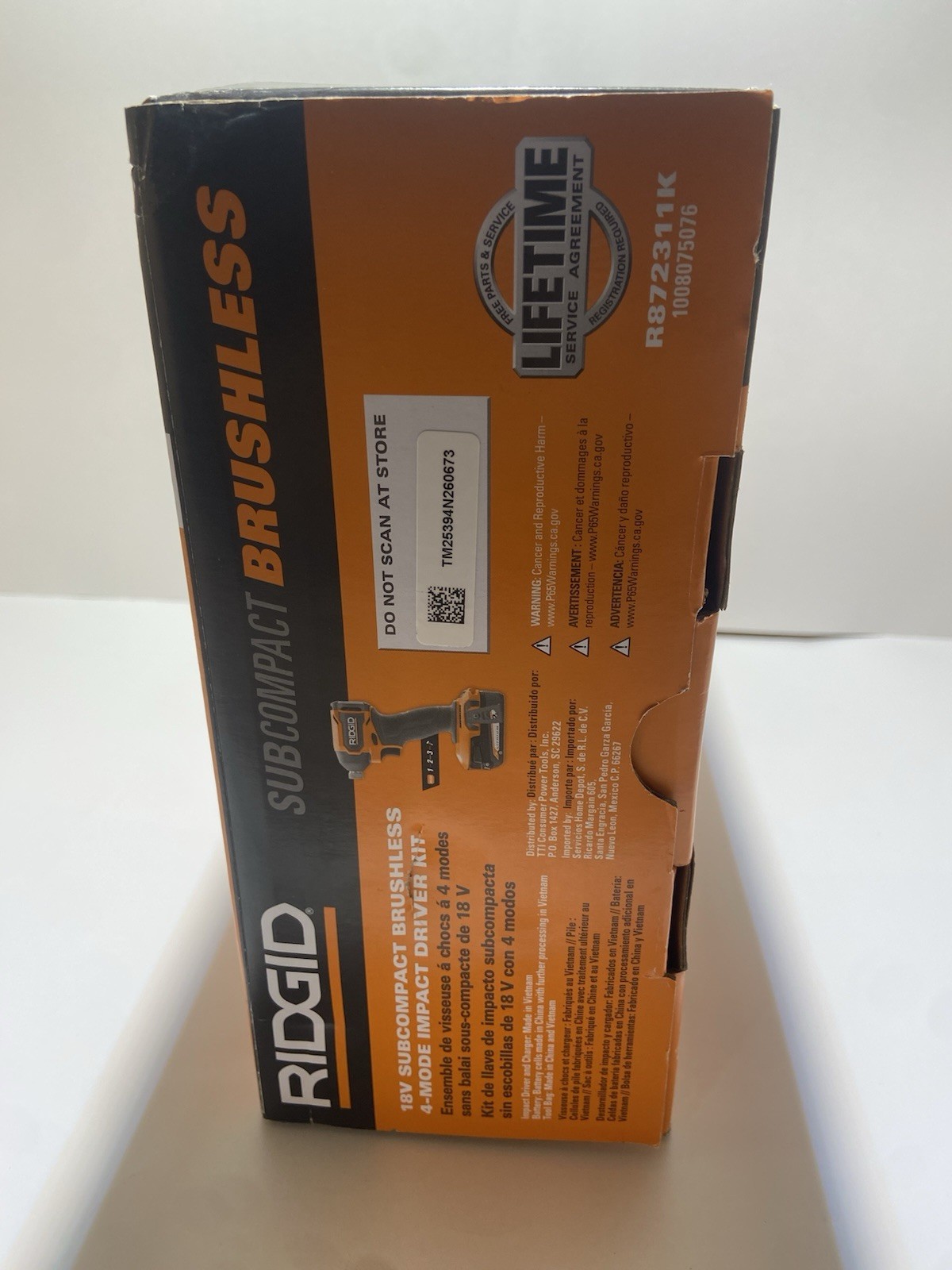 New Ridgid SubCompact Brushless 18V 4Mode IMPACT DRIVER KIT R872311k