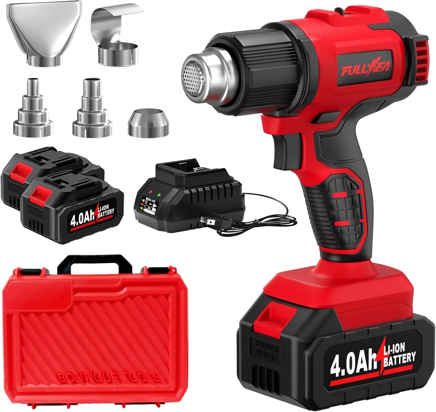 Cordless Heat Gun, Max 1022�F (550�C) Fast Heating, Lightweight Hot Air Gun Kit