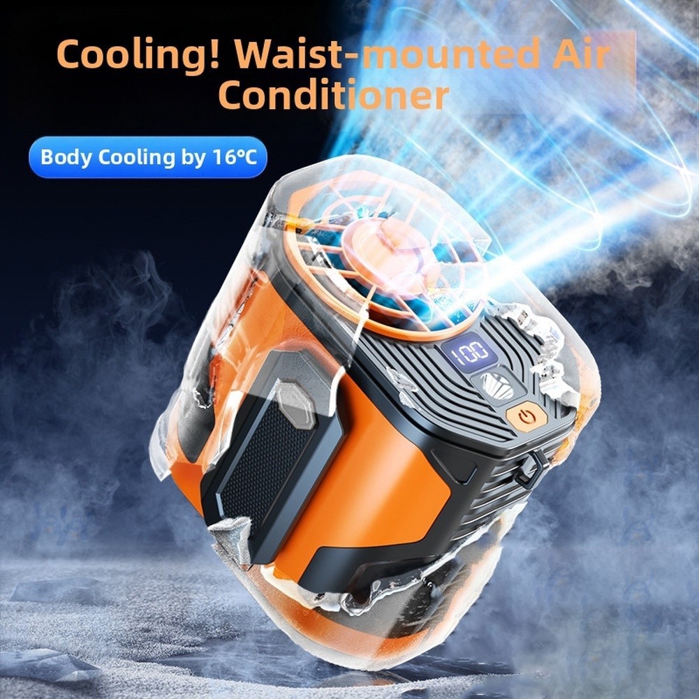 Portable USB Neck & Waist Fan: 23��C Cooling, Long for Battery Life & Built-in