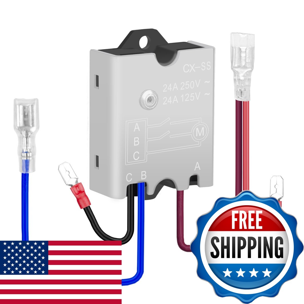 Sekelo SK019 125/250V 24A Soft Start Module with Pre-Wiring Relay
