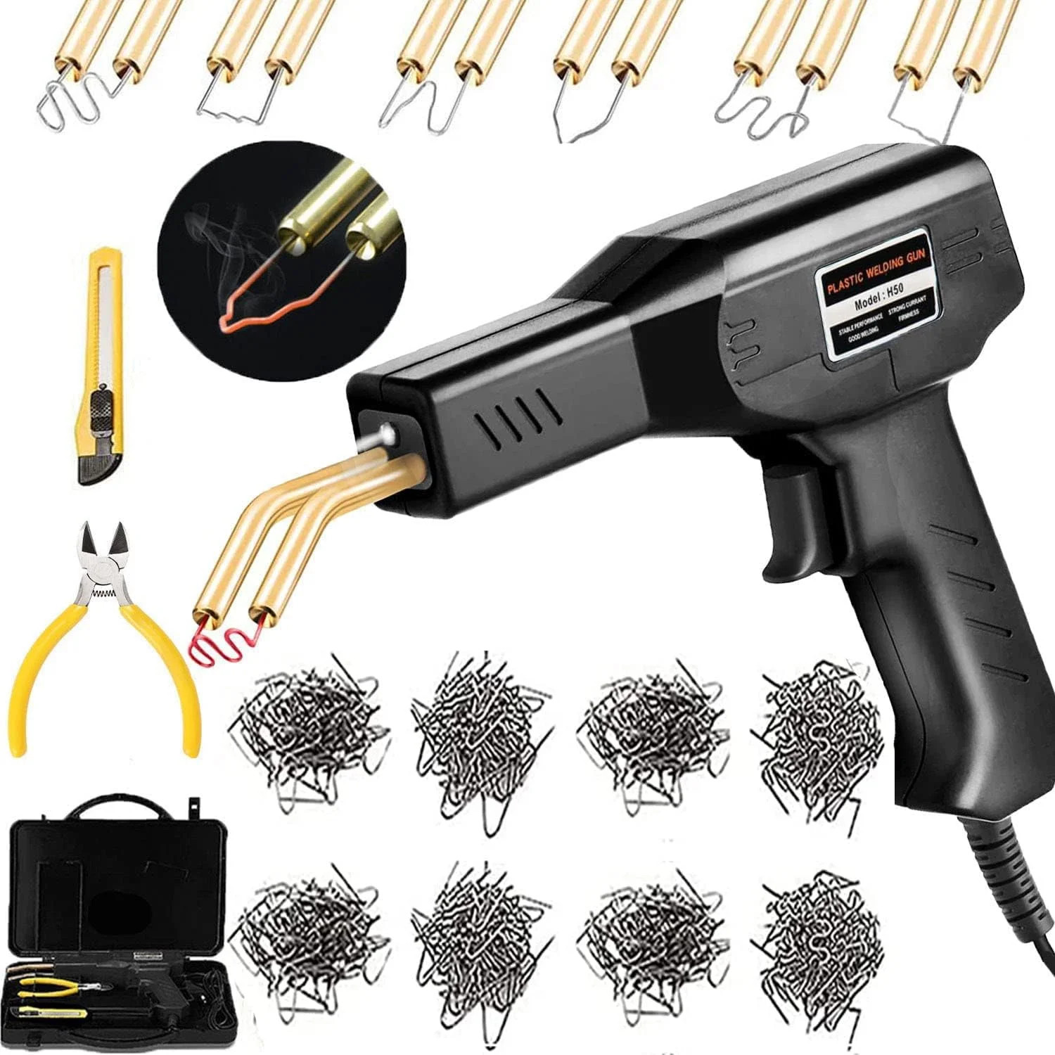Plastic Welding Machine Car Bumper Repair Kit,Hot Stapler Plastic Repair Welder
