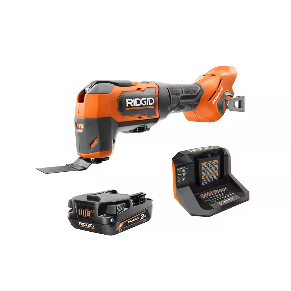 RIDGID R86240KN – 18V Brushless Cordless Oscillating Multi-Tool Kit