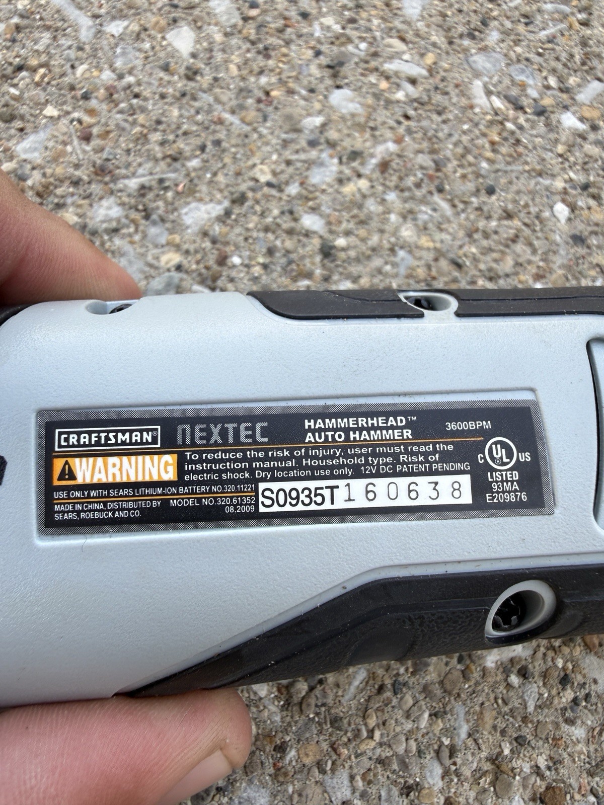 Craftsman Nextec 61352 12V Lithium-Ion Hammerhead Auto-Hammer w/Battery, Charger