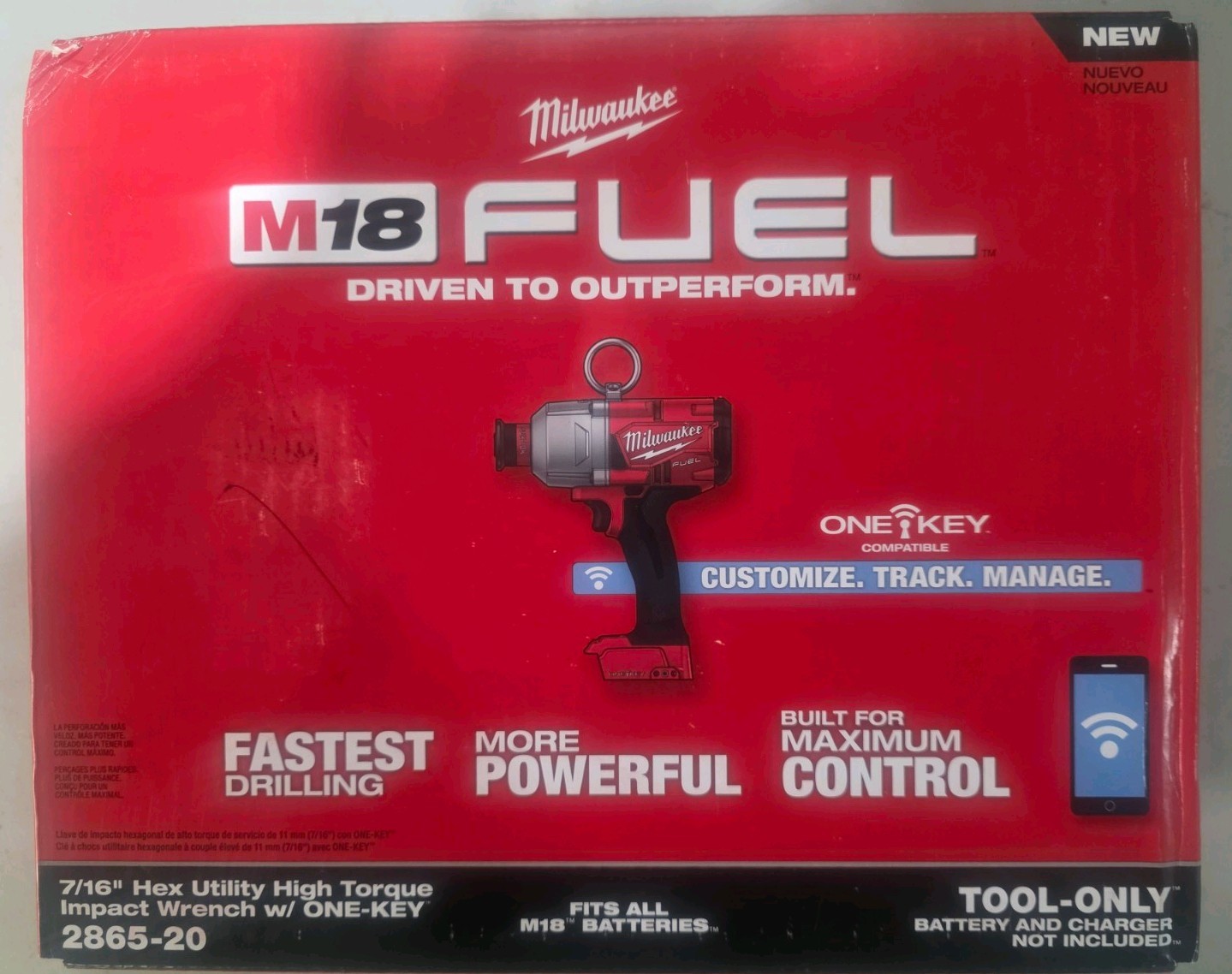 Milwaukee 2865-20 M18 FUEL 7/16 in Hex Utility| High Torque Impac Wrench |OneKey
