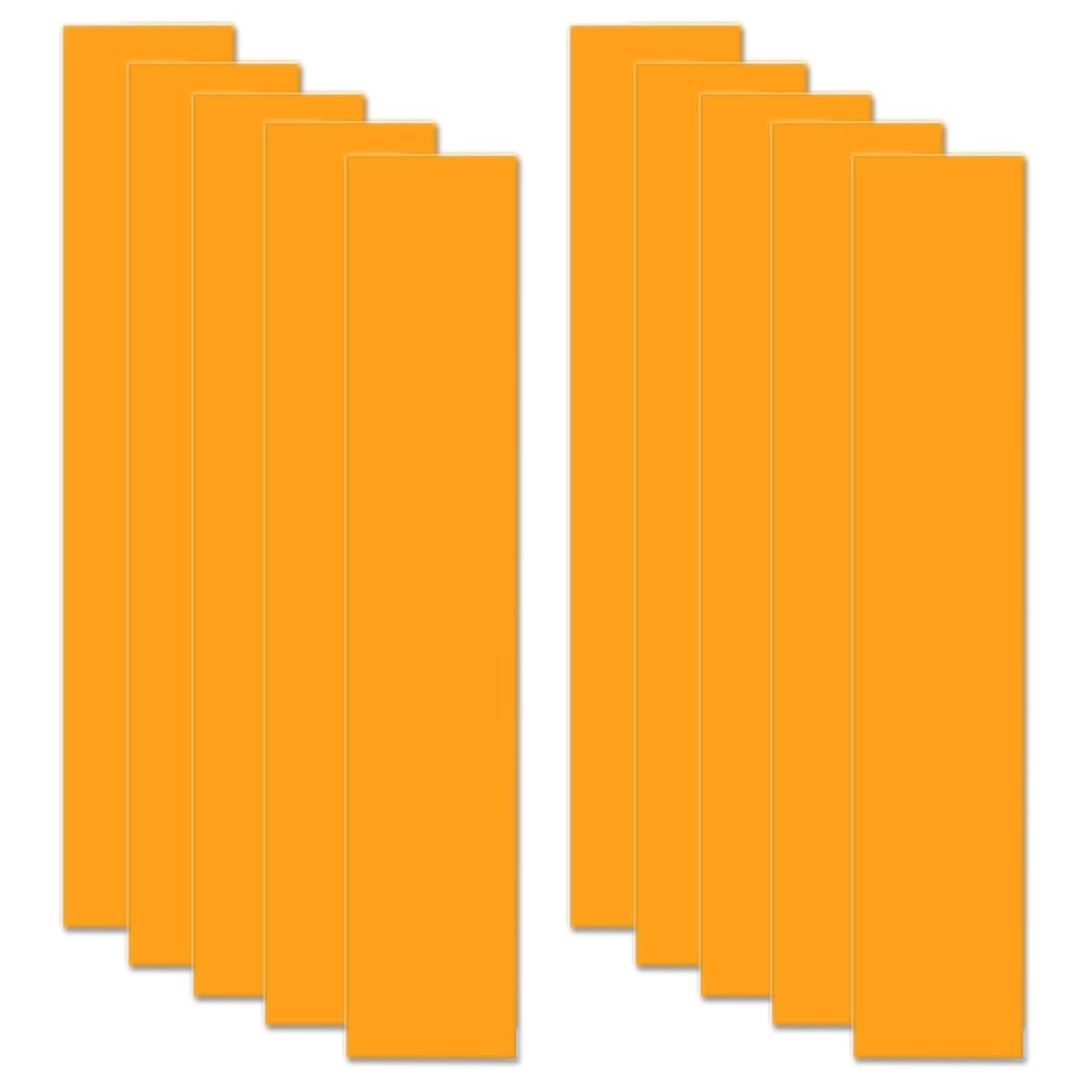10 Pcs Yellow Zero Clearance Miter Saw Tape PVC Strips 2×14 Inch Precision