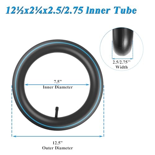 2PCS 12.5×2.5-2.75&Prime; Heavy Duty Inner Tubes 12.5×2.25 | MX350/MX400/ZR350/SX350