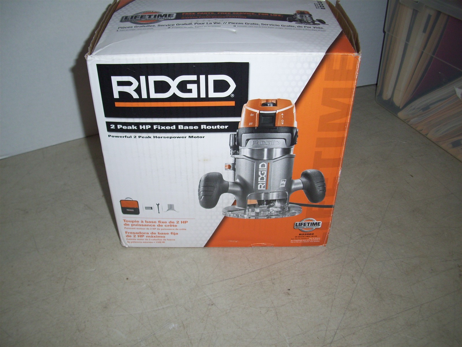 Ridgid R22002 FGixed Base Router 1/2&Prime; 2 HP 11Amp