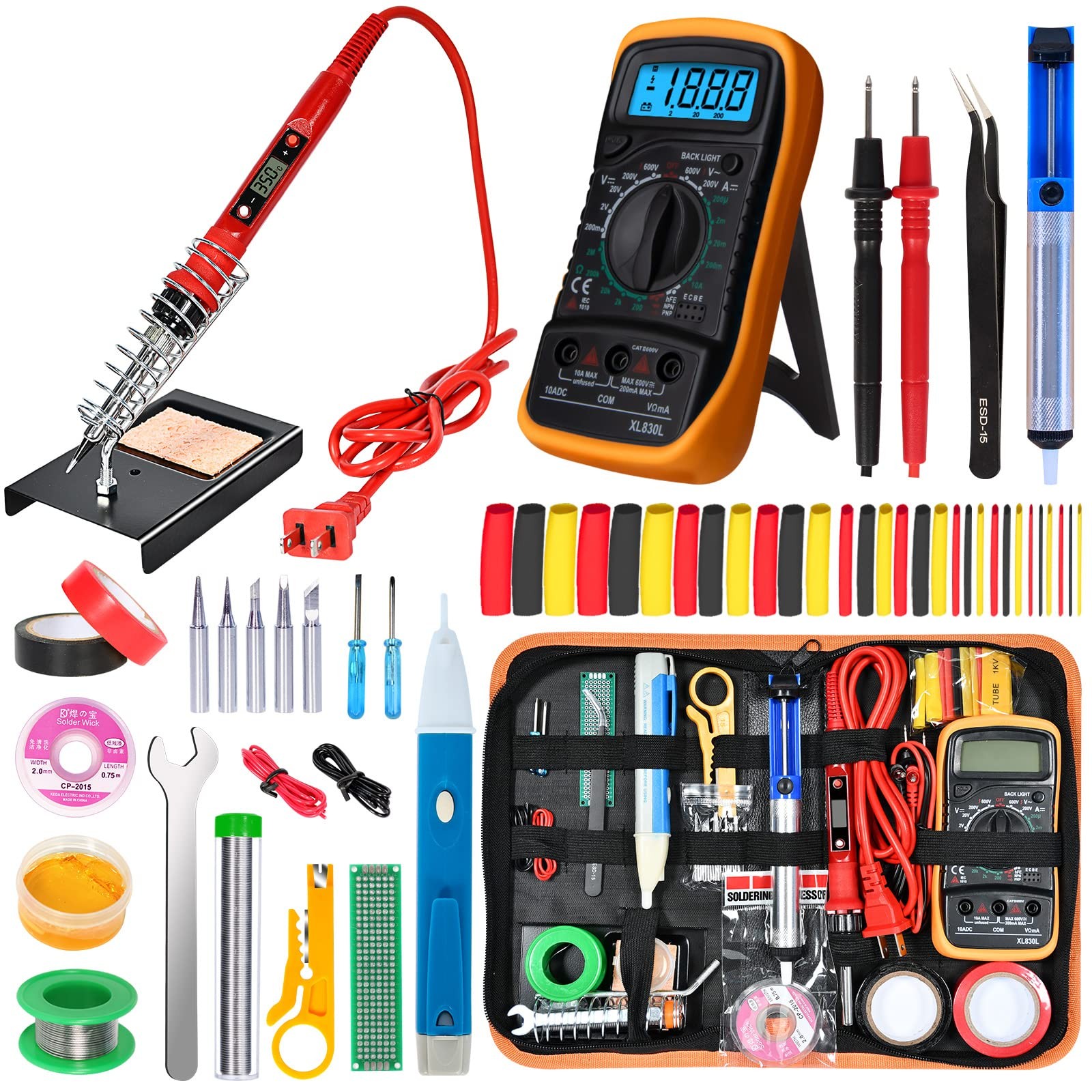 Electronics Soldering Iron Kit, 80W LCD Digital Soldering Gun with Adjustable…