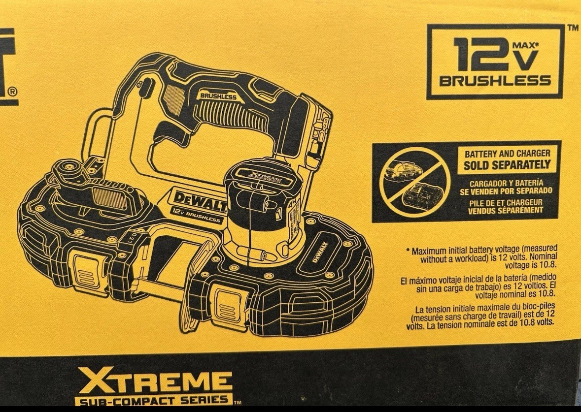 New DeWalt DCS375B 12V BRAND NEW (1 3/4&Prime;) Brushless Cordless Bandsaw Tool Only