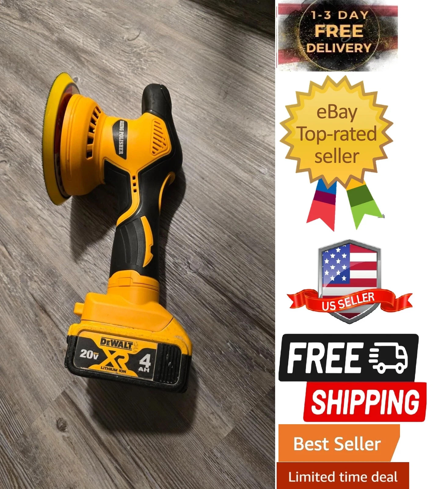 Cordless Car Buffer Polisher Compatible for Dewalt 20V Battery(Without Battery)