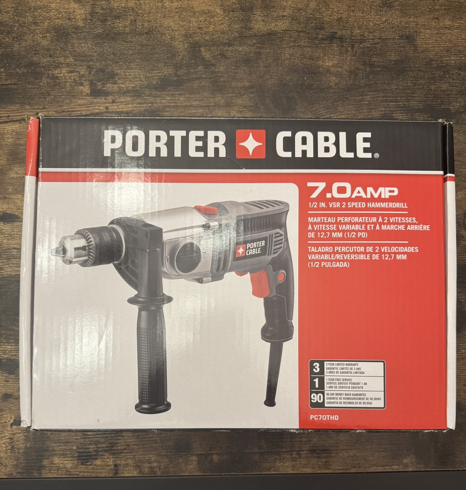 Porter Cable PC70THD 1/2&Prime; VSR 2 Speed Hammerdrill Corded Electric