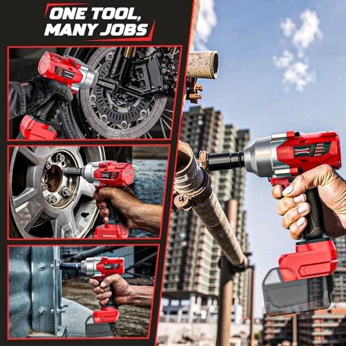 Cordless Impact Wrench 1/2 750ft-lbs Compatible with Milwaukee 18V (Bartool)