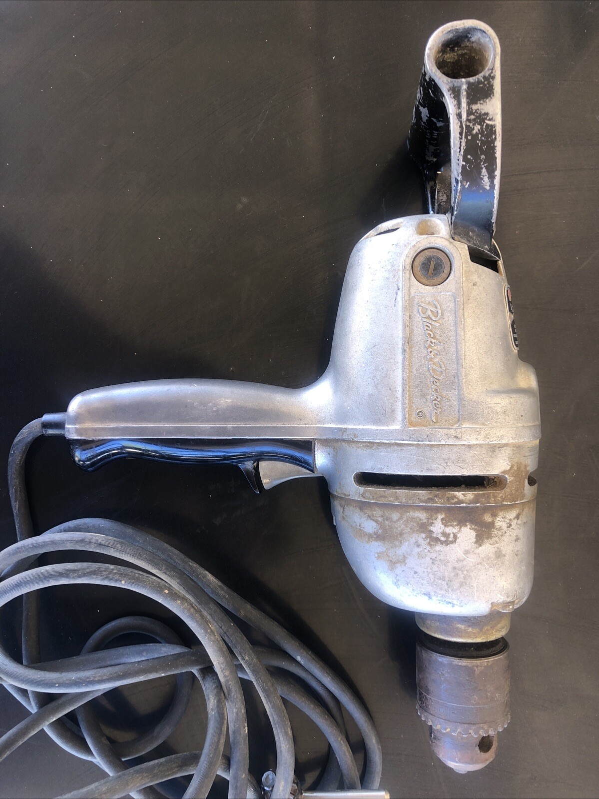 Vintage Black & Decker Type-F Cat. No. 679 1/2” Special Drill + Chuck Key Good
