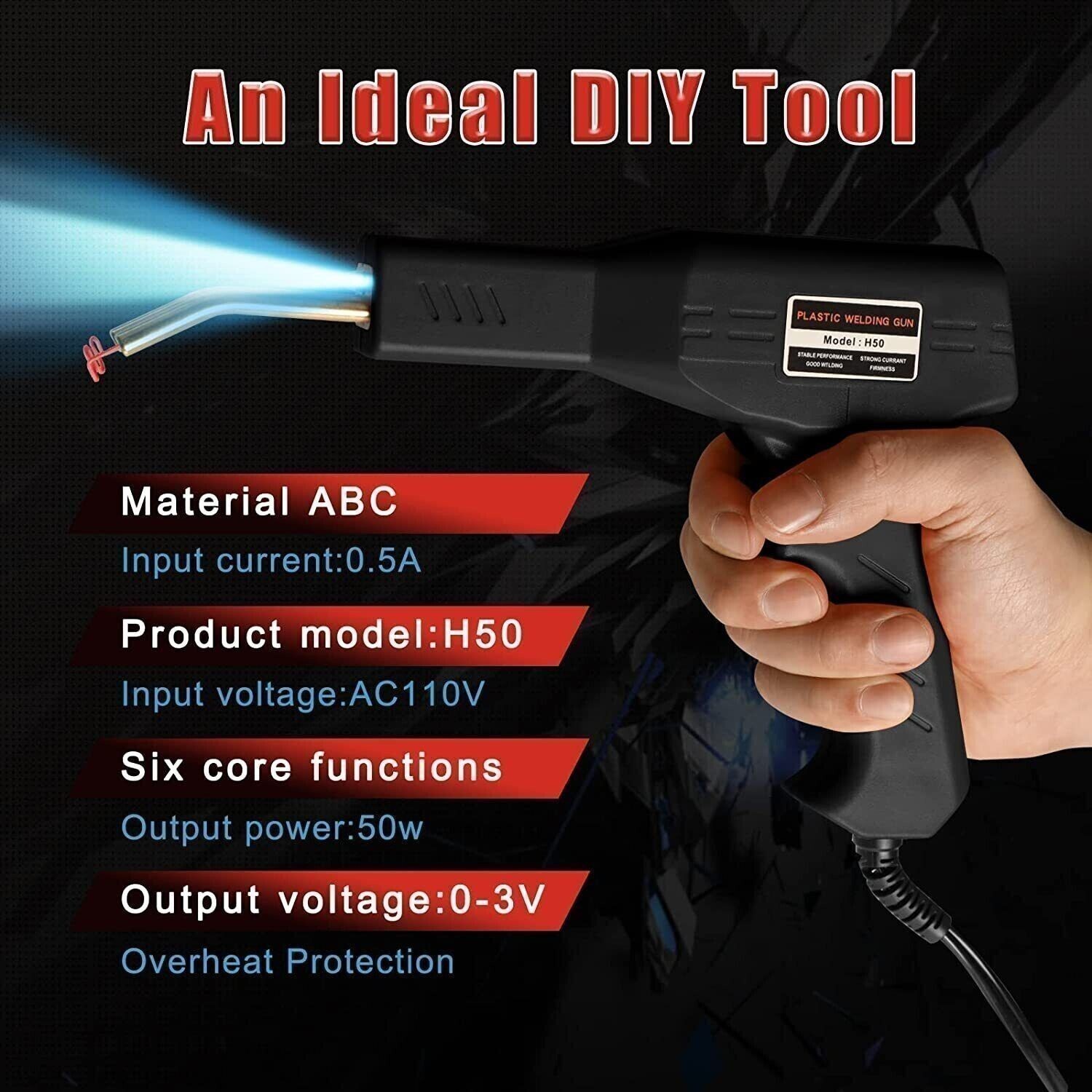 Plastic Welder Kit with 1000 Staples – Hot Stapler Gun for Car Bumper Repair