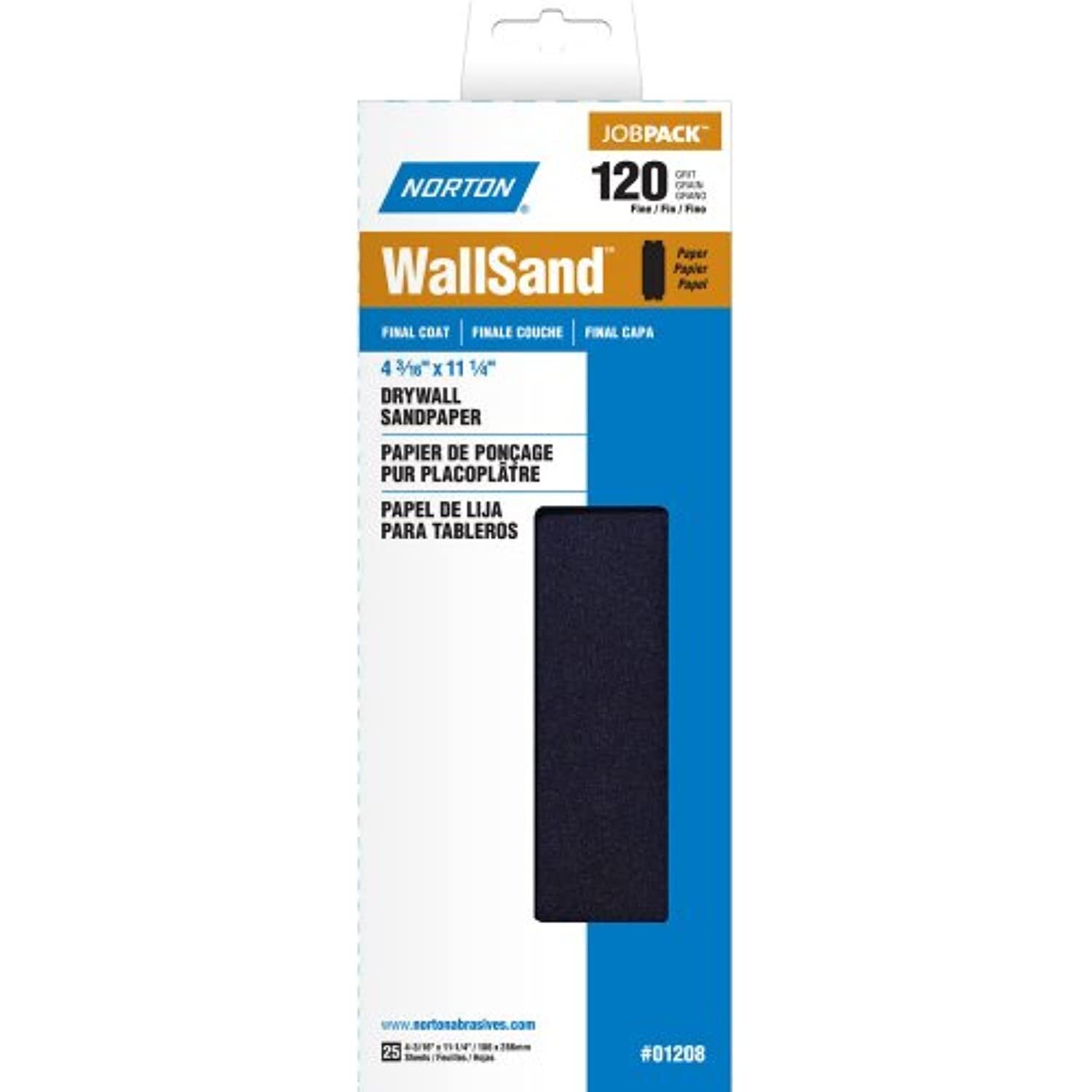 Norton 07660701208 WallSand Die Cut Drywall Sanding Screen, 11&Prime; Length x 4-3/16&Prime;