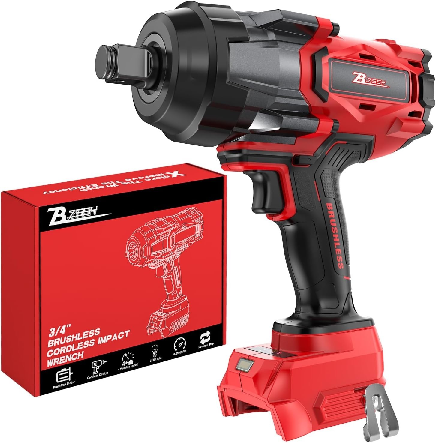 Cordless Impact Wrench Compatible with Milwaukee 18V Battery, 3/4 » 2000FT-LBS 2