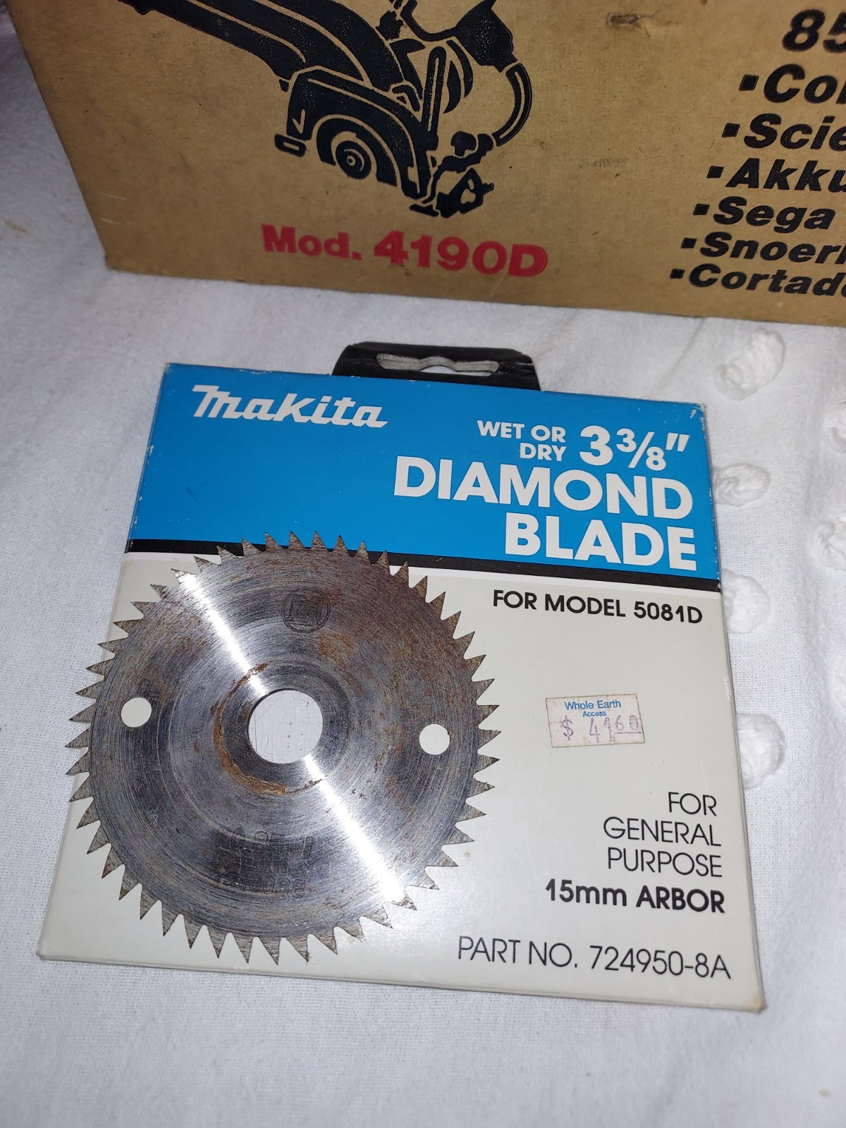 Makita 9.6v Wet Or Dry 4190D Saw Cordless