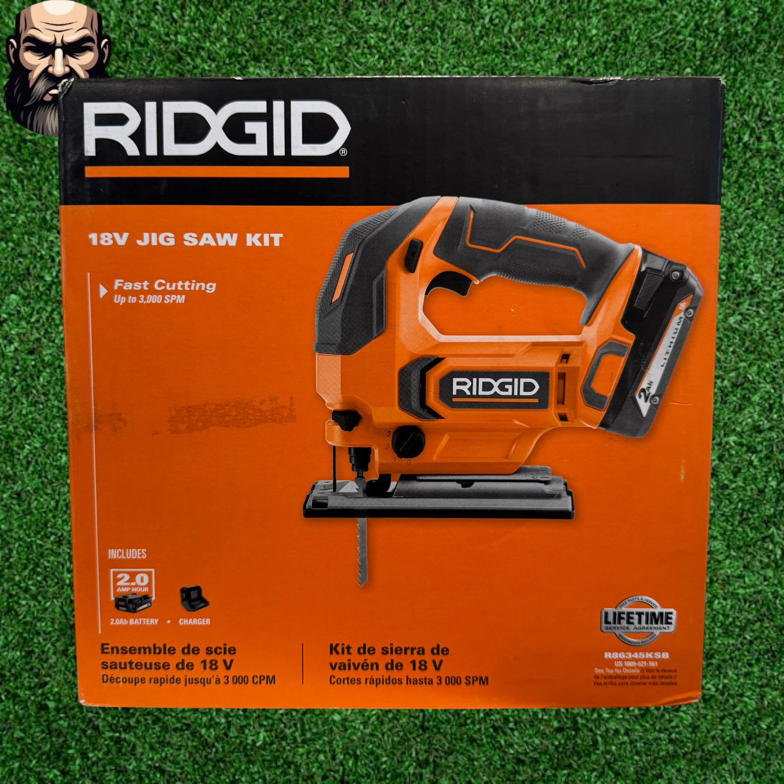 Ridgid 18V Cordless Jig Saw Kit with Battery & Charger R86345KSB NEW
