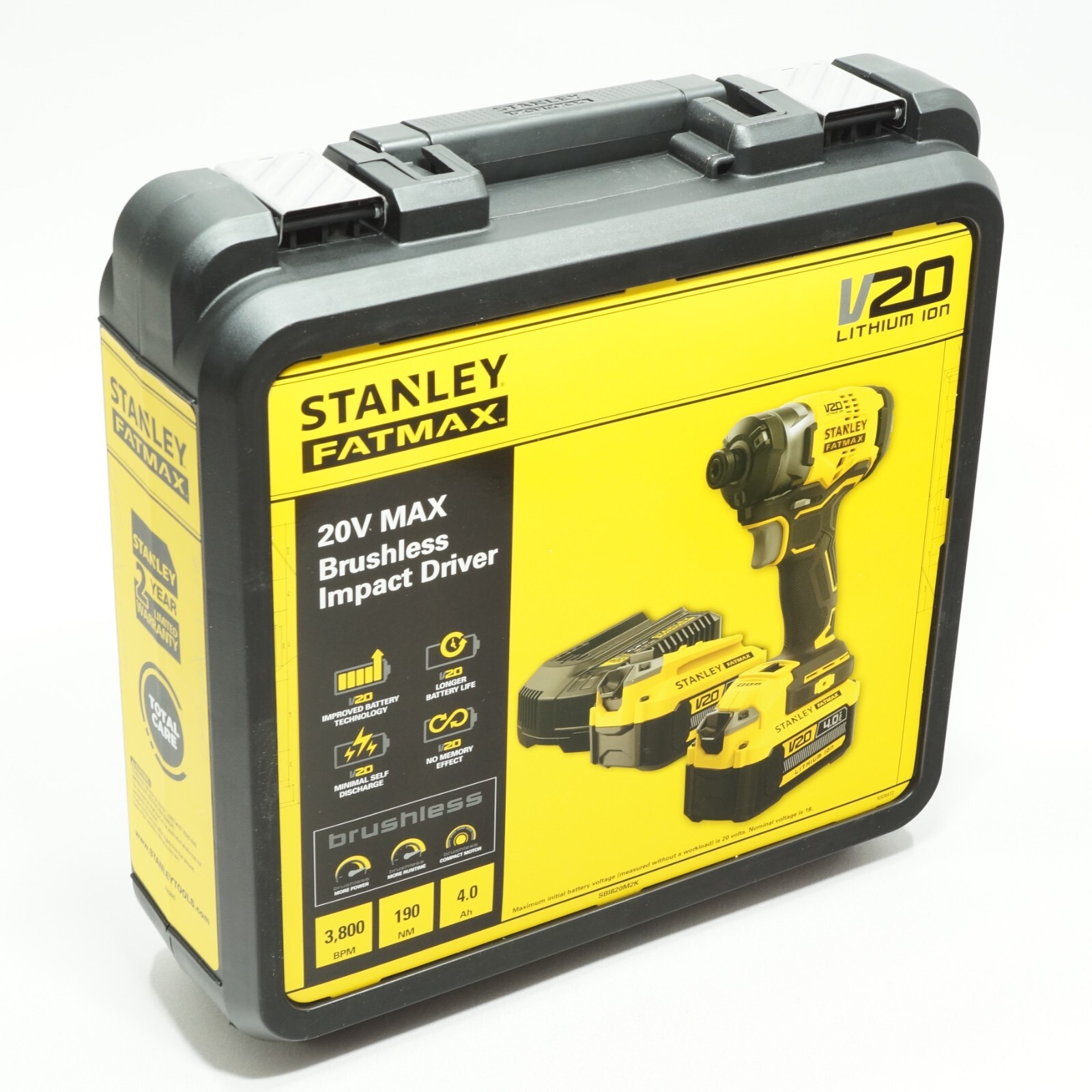 Stanley SBI820M2K FATMAX 20V brushless impact drill Kit[220~240V charger]