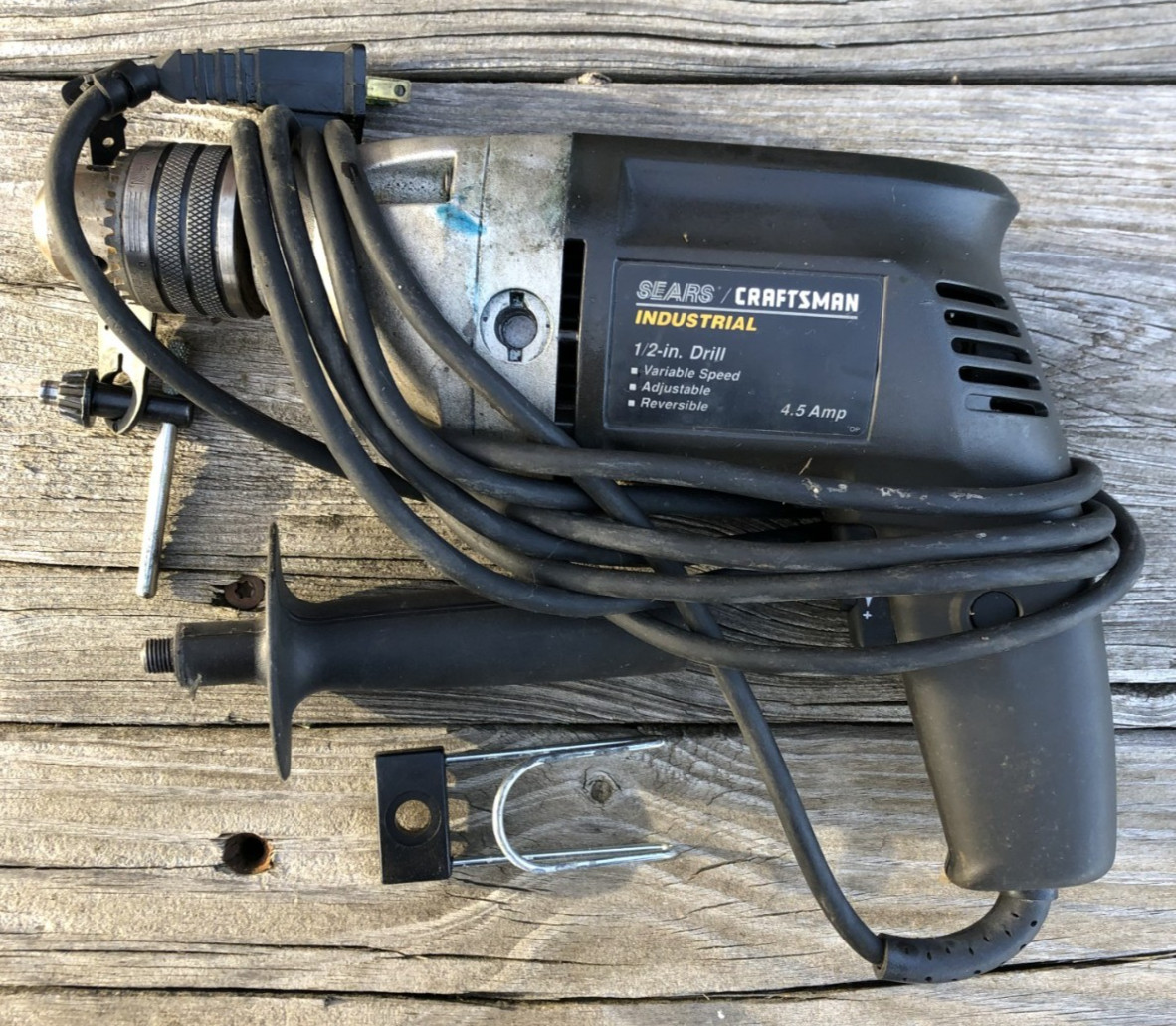 Craftsman 1/2&Prime; Variable Speed Reversible Ind. Corded Drill 4.5 Amps 315.271430