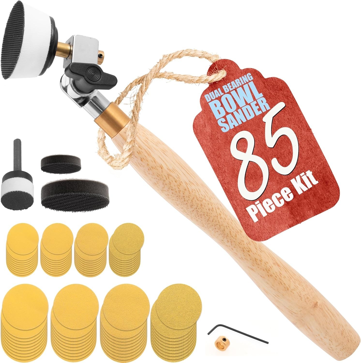 1&Prime; & 2&Prime; SELF ALIGN BOWL SANDER KIT, 85 Pieces