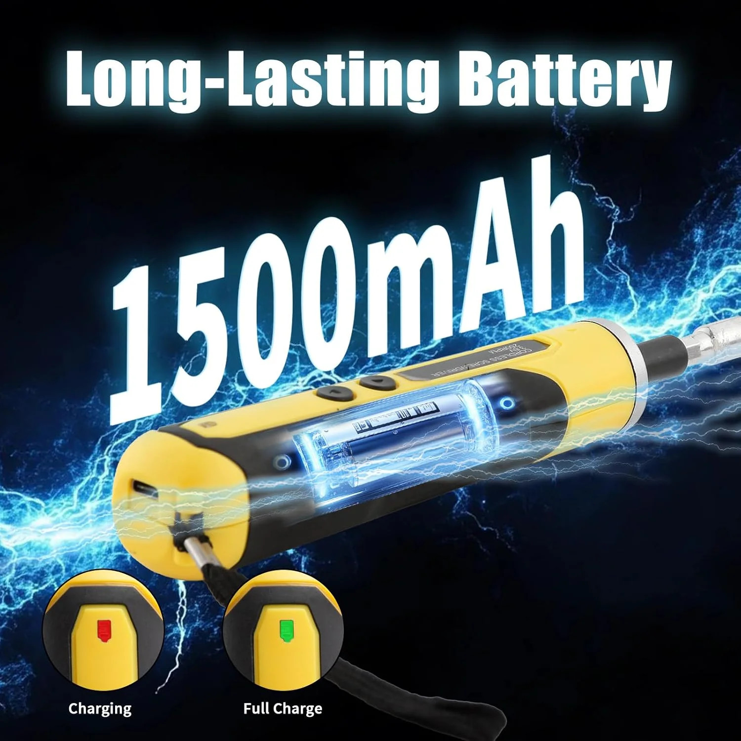 3.6V Electric Screwdriver Cordless with USB Charging, LED Light | 3.5N.M Torque,